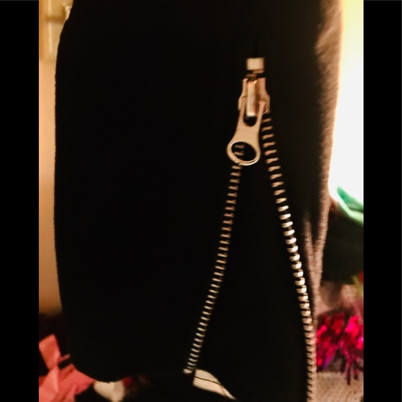 SUPER COOL Edgy Warm Black Bomber Moto Jacket - Picture 5 of 7